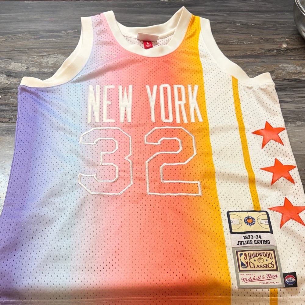 Mitchell & Ness Kids New York Gradient Jersey - Purple, Orange, White